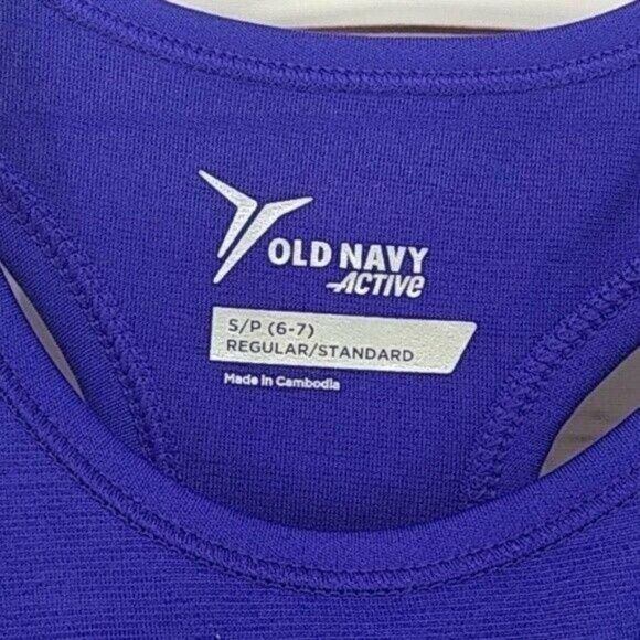 Old Navy Active Girl's Purple racerback Tank top - Picture 4 of 5